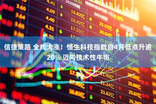 信捷策路 全线大涨！恒生科技指数自4月低点升逾20% 迈向技术性牛市