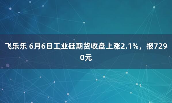 飞乐乐 6月6日工业硅期货收盘上涨2.1%，报7290元